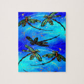 Dragonfly Flit Electric Blue Legpuzzel (Verticaal)