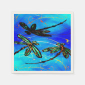 Dragonfly Flit Electric Blue Servet (Voorkant)