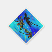 Dragonfly Flit Electric Blue Servet (Hoek)