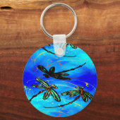 Dragonfly Flit Electric Blue Sleutelhanger (Voorkant)