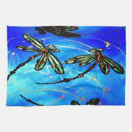 Dragonfly Flit Electric Blue Theedoek
