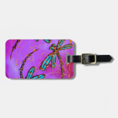 Dragonfly Flit Electric Roze Bagagelabel (Voorkant horizontaal)