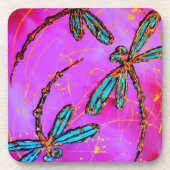 Dragonfly Flit Electric Roze Drankjes Onderzetter (Voorkant)