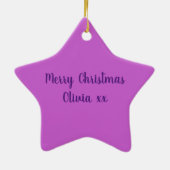 Dragonfly Flit Electric Roze kerstversiering Keramisch Ornament (Achterkant)