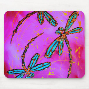 Dragonfly Flit Electric Roze Muismat