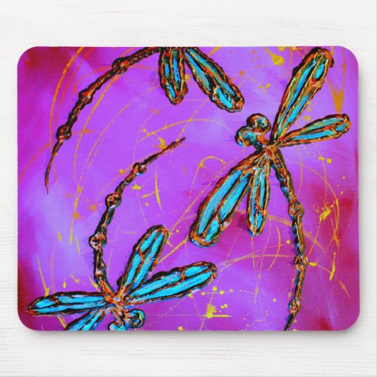 Dragonfly Flit Electric Roze Muismat (Voorkant)