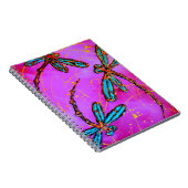 Dragonfly Flit Electric Roze Notitieboek (Rechterzijde)