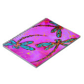 Dragonfly Flit Electric Roze Notitieboek (Linkerzijde)