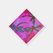 Dragonfly Flit Electric Roze Servet (Hoek)
