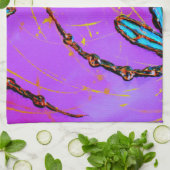 Dragonfly Flit Electric Roze Theedoek (Gevouwen)