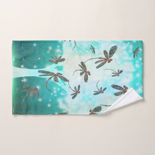 Dragonfly Flit Glow Tree Bad Handdoek (Handdoek)