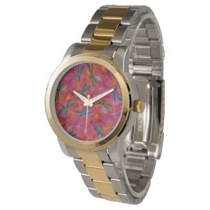 Dragonfly Flit Magenta Horloge
