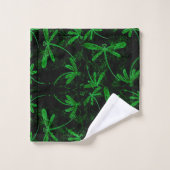 Dragonfly Flit Neon Green Bath Towel Set Bad Handdoek (Wasdoekje)