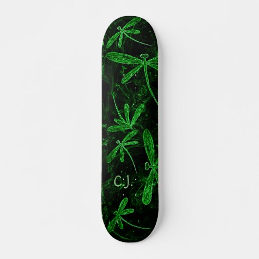 Dragonfly Flit Neon Green Skateboard Deck (Voorkant)