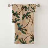 Dragonfly Flit Rustic Cream Bad Handdoek (Insitu)