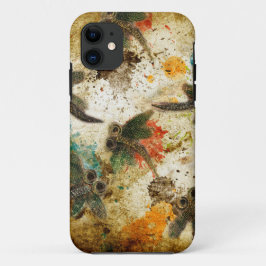 Dragonfly Flit Rustic Splash iPhone 11 Hoesje