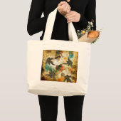 Dragonfly Flit Rustic Splash Grote Tote Bag (Voorkant (product))