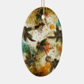 Dragonfly Flit Rustic Splash Keramisch Ornament (Rechts)