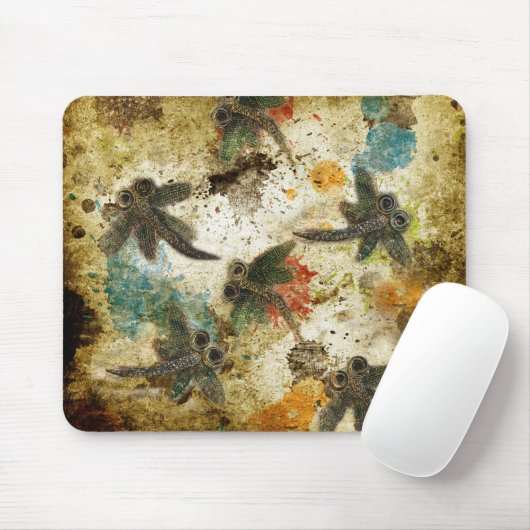 Dragonfly Flit Rustic Splash Muismat (Met muis)