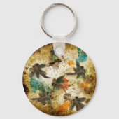 Dragonfly Flit Rustic Splash Sleutelhanger (Voorkant)