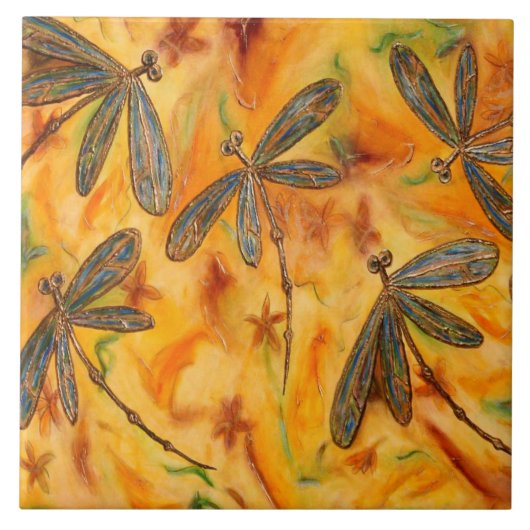 Dragonfly Flit Warm Breeze Tegeltje (Voorkant)