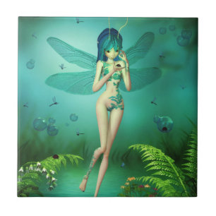 Dragonfly Flitters keramische tegel Tegeltje