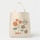 Dragonfly Floral Aangepaste Naam Leuke Inspirivity Tote Bag (Voorkant)