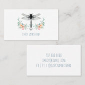 Dragonfly Floral Calling Card Contactkaartje (Voorkant / Achterkant)