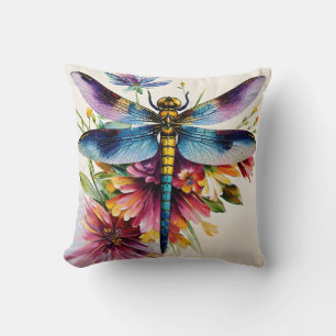 Dragonfly Floral Multicolor Art Kussen
