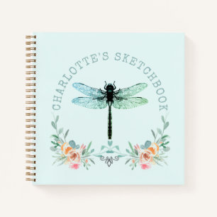 Dragonfly Floral Specialized Sketchbook Notitieboek