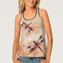 Dragonfly Flourish All-Over Print Tanktop
