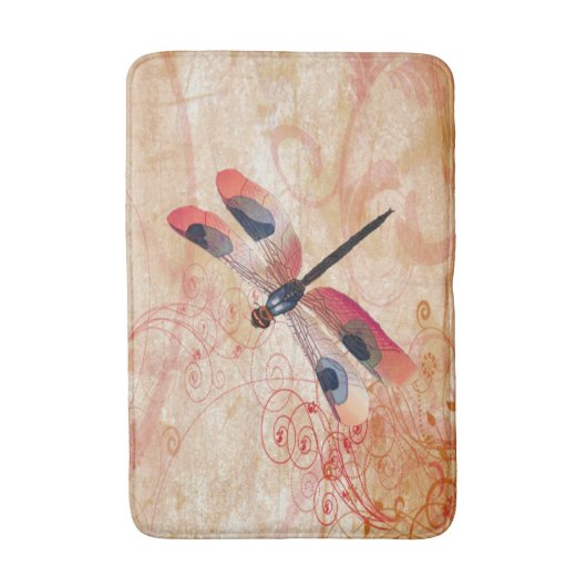 Dragonfly Flourish Bath Mat (Voorkant Verticaal)