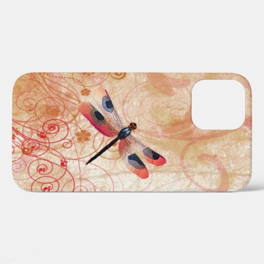 Dragonfly Flourish iPhone 12 Hoesje (Achterkant (horizontaal))