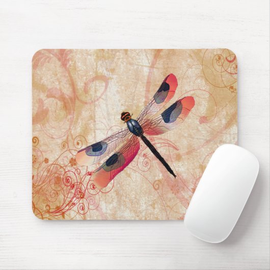 Dragonfly Flourish Mousepad Muismat (Met muis)