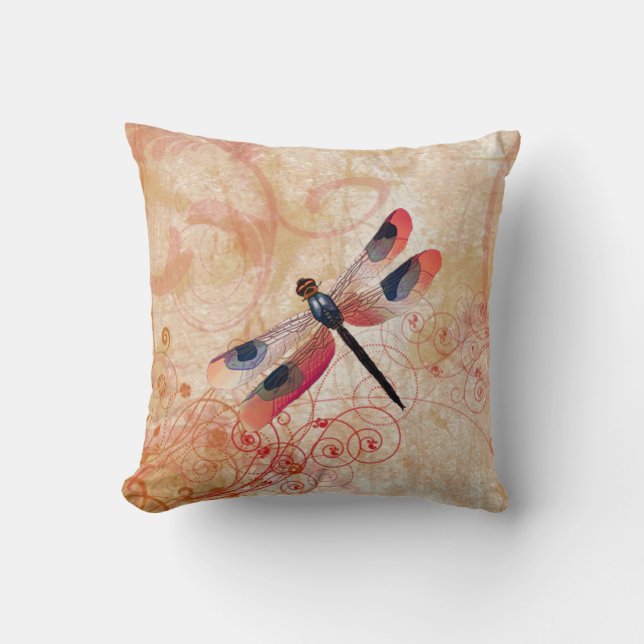 Dragonfly Flourish Pillow Kussen (Voorkant)
