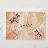 Dragonfly Flourish Reception RSVP Kaart (Voorkant)