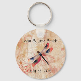 Dragonfly Flourish Wedding Favor Sleutelhanger