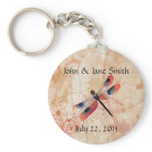 Dragonfly Flourish Wedding Favor Sleutelhanger
