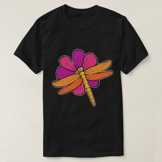 Dragonfly Flower Botanist T-shirt (Design voorkant)