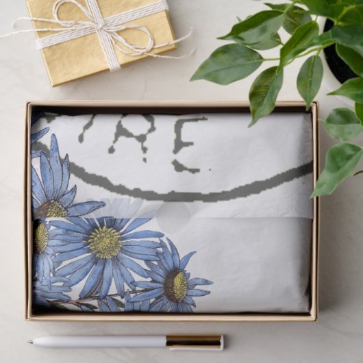 Dragonfly Flower French Postmark  Decoupage Tissuepapier (Geschenk)