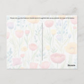 Dragonfly & Flowers - Briefkaart (Achterkant)