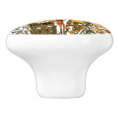Dragonfly & Flowers Ceramic Knob Keramische Knop (Zijkant)