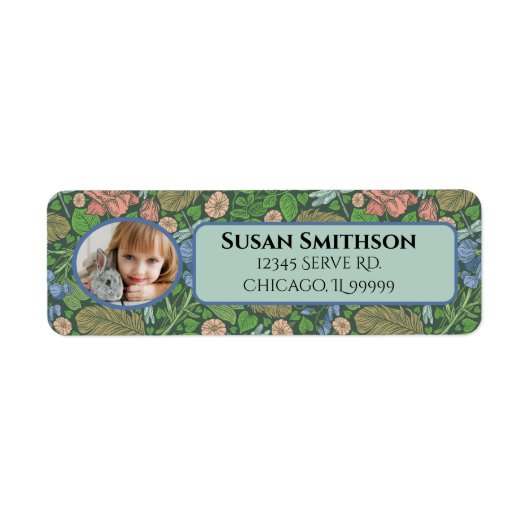 Dragonfly Flying Garden Return-adres Etiket (Voorkant)