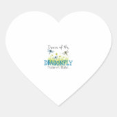 Dragonfly Flying Insect Lover Entomology Dragonfli Hart Sticker (Voorkant)