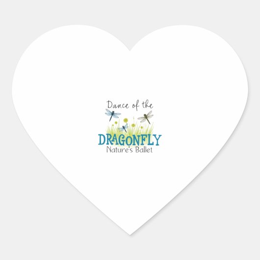 Dragonfly Flying Insect Lover Entomology Dragonfli Hart Sticker (Voorkant)