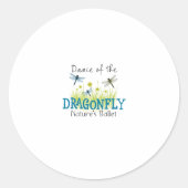 Dragonfly Flying Insect Lover Entomology Dragonfli Ronde Sticker (Voorkant)