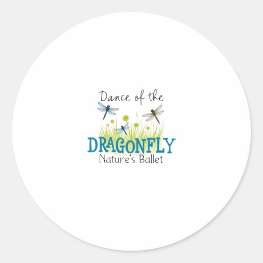 Dragonfly Flying Insect Lover Entomology Dragonfli Ronde Sticker (Voorkant)