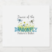 Dragonfly Flying Insect Lover Entomology Dragonfli Sparkling Wijnetiket (Enkel label)