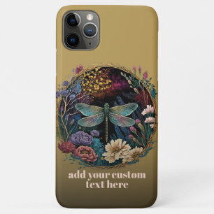 Dragonfly Flying Wildflower Cottagecore Aangepast Case-Mate iPhone Case