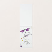 Dragonfly Follow Your Heart Bookmark Visitekaartje (Binnenkant ongevouwen)